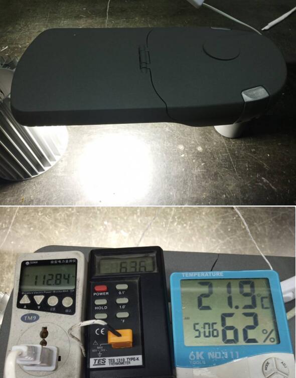 100W testing of led street lights